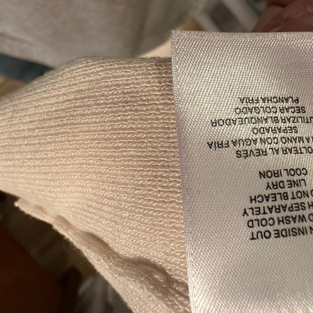Anne Klein Ribbed Cream cardigan - Picture 3 of 4